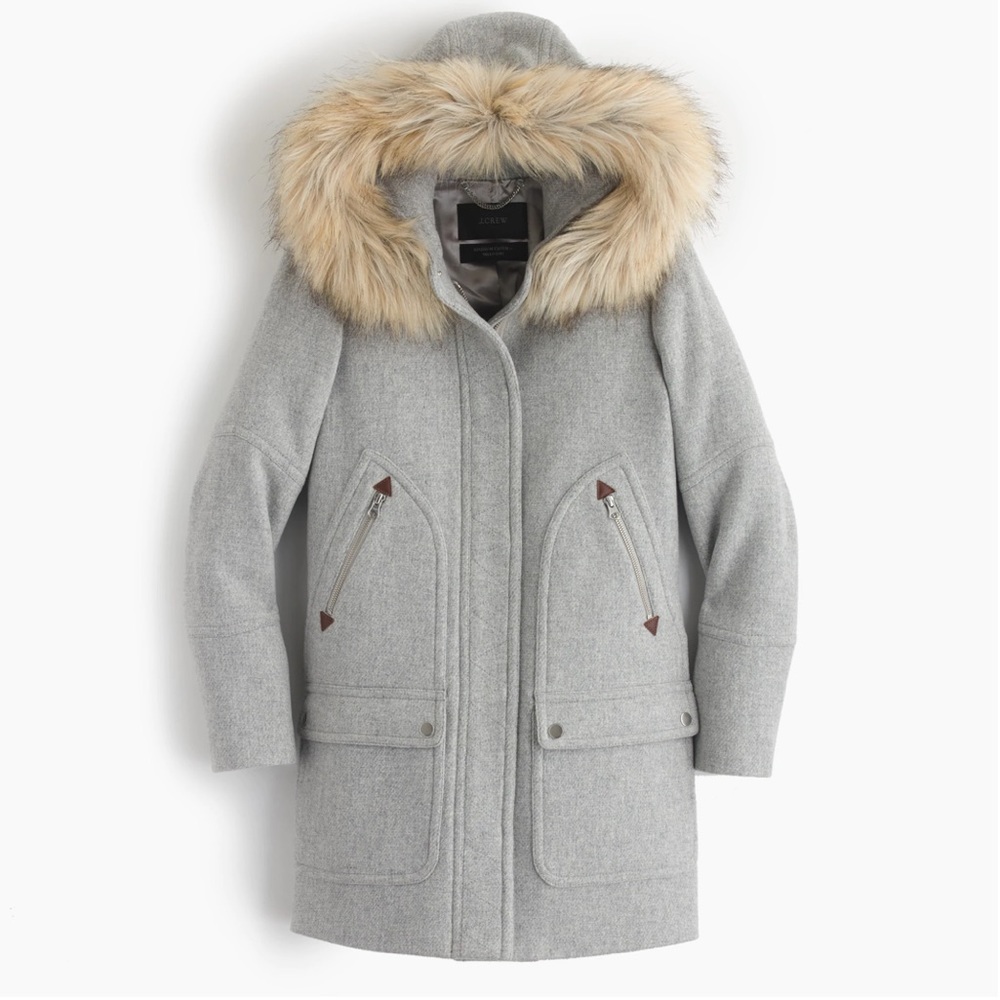 J. Crew Chateau Parka in Italian Stadium-Cloth Wool